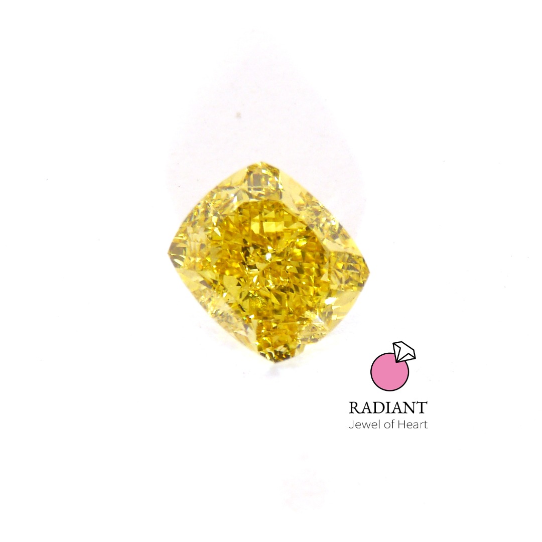 0.68 Natural Fancy Deep Yellow VVS2 Color Diamond