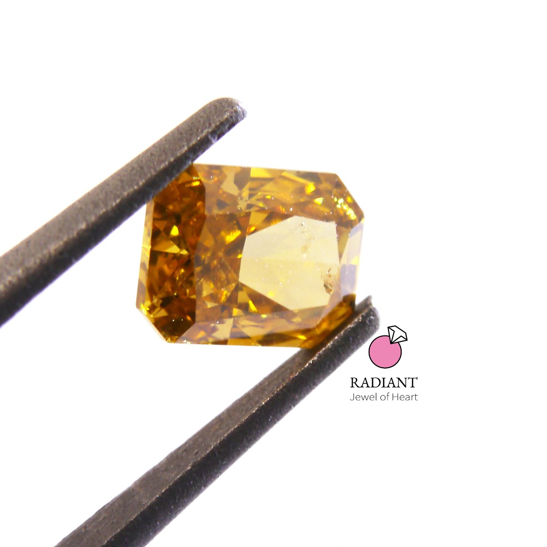 0.81 Natural Fancy Deep Brownish Orangy Yellow SI2 Diamond
